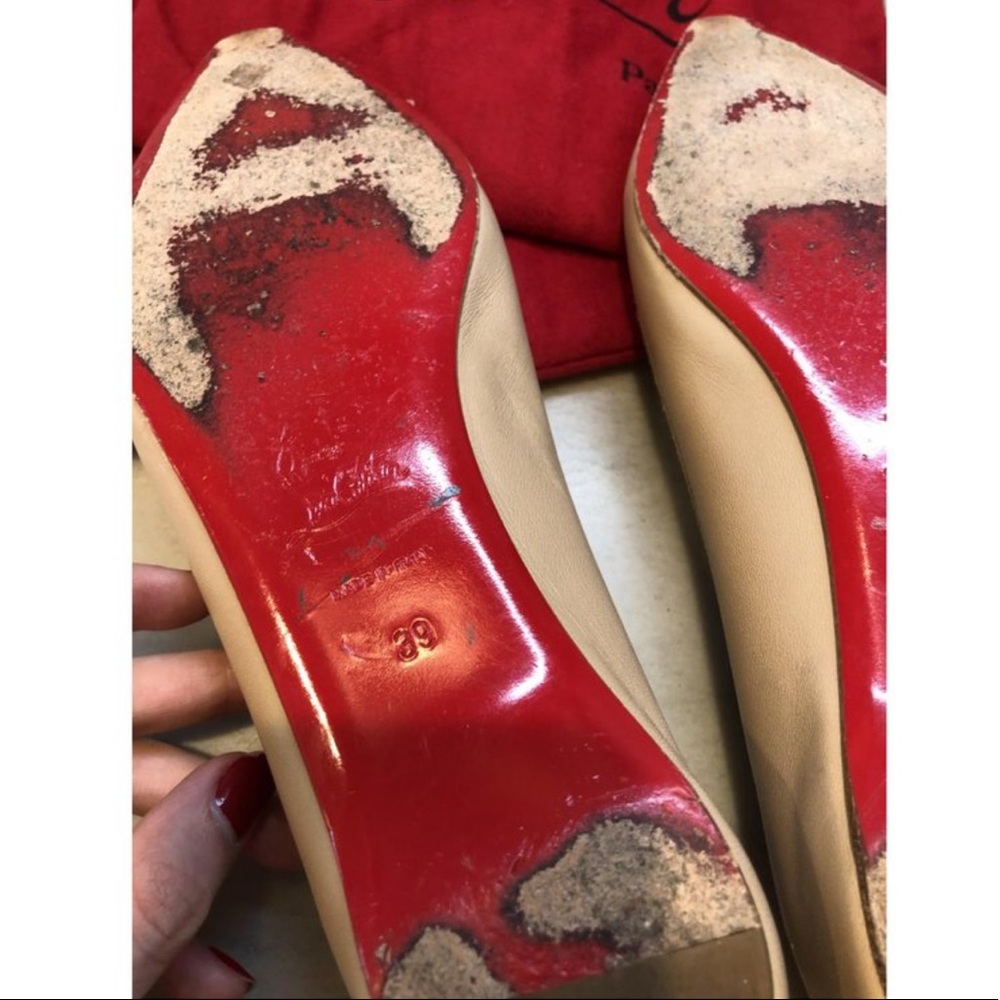 Christian Louboutin Red Bottom Pointed Toe Ballet… - image 3